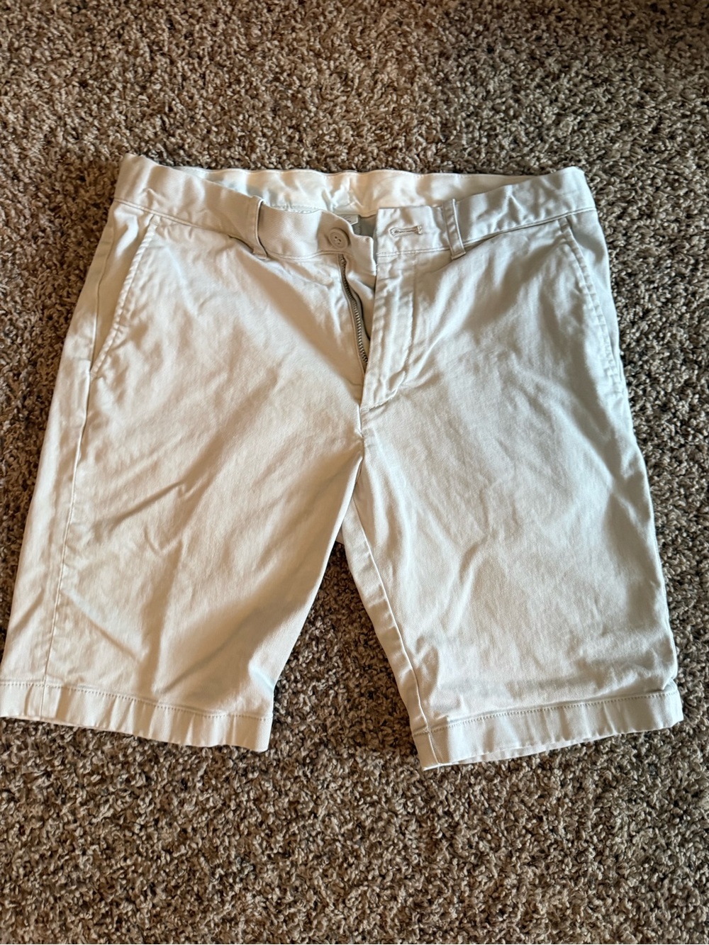 Crewcuts Cream Cotton Shorts for Kids